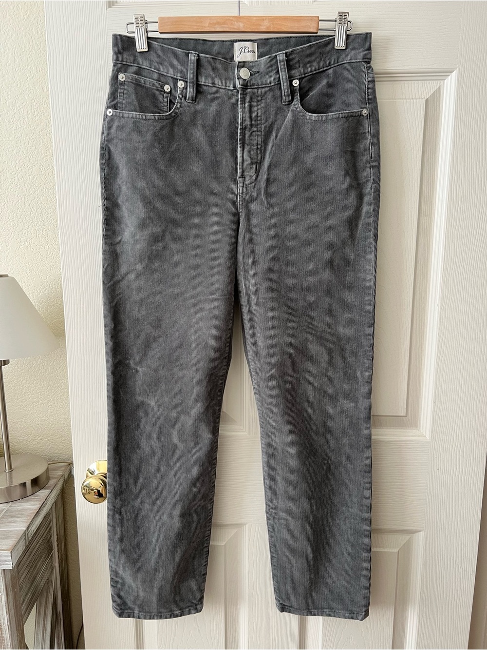 J. Crew Vintage Slim Straight Corduroy Pants Gray Size 29